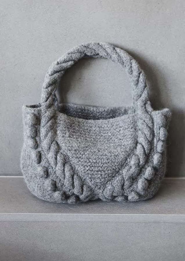 Crochet felted bag hot sale